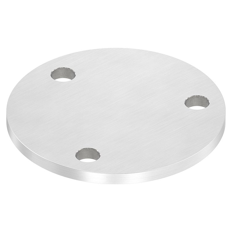 Ankerplatte Ø 100x6mm, mit Längsschliff, V2A