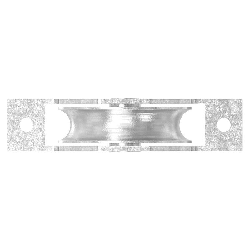 Galet pour porte coulissante, rainure ronde, Ø 88mm, V2A
