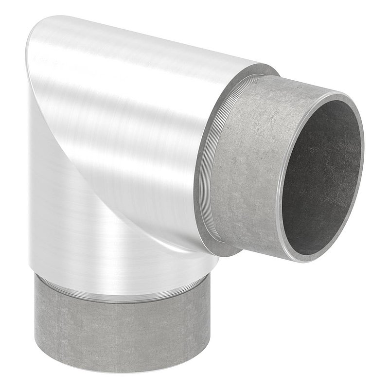 Eckstück 90° kurz, für Rohr 42,4 x 2,0mm, V2A