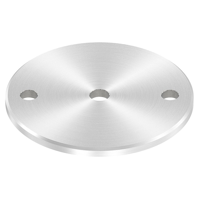 Anchor plate Ø 120x6mm, with bevelled edge and chamfer, AISI304