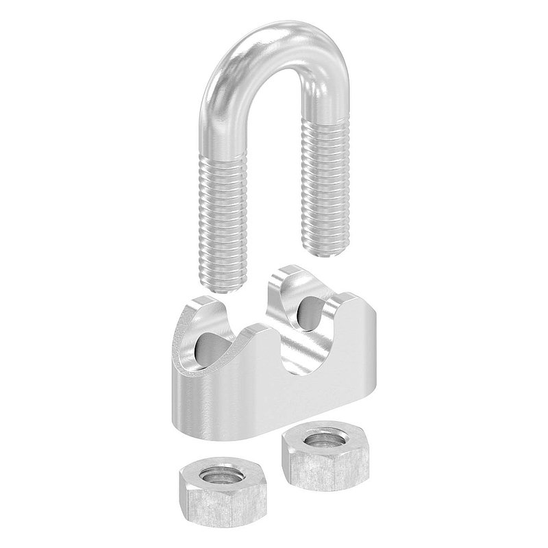 Drahtseilklemmen für Seil 8mm, V4A