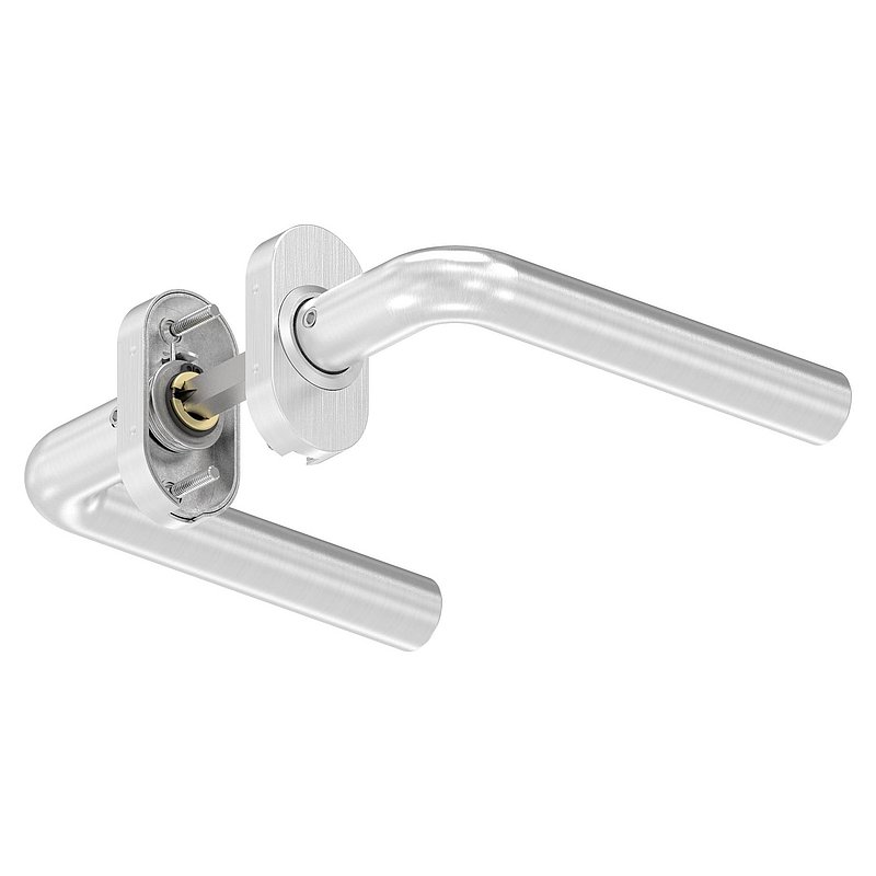 Türdrücker-Paar,, drehbar V2A