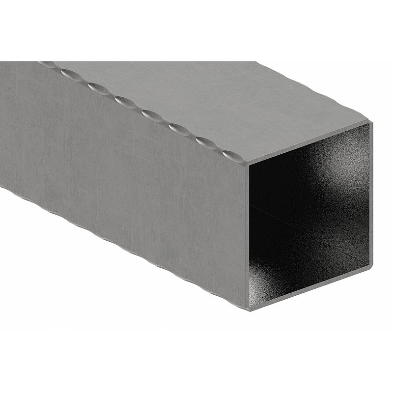 Quadratrohr 80x80x2,5mm, L: 3000mm, gehämmert