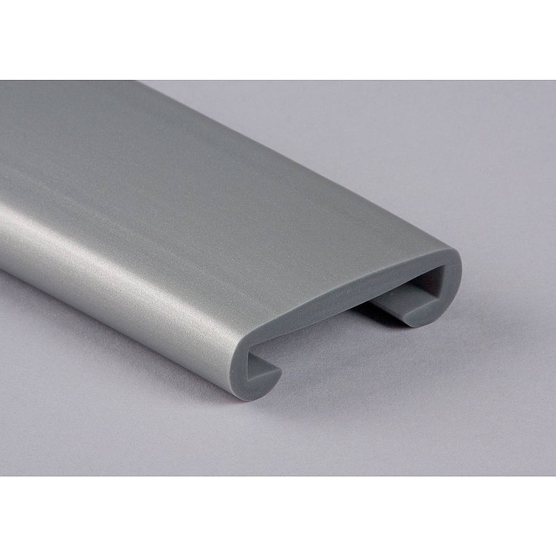 Kunststoffhandlauf für 50x8mm, weißaluminium