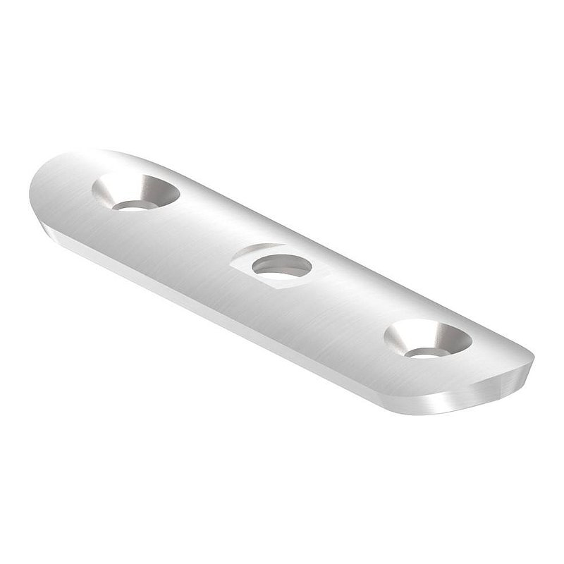 Handlaufanschlussplatte lange Ausführung, 42,4mm, V2A