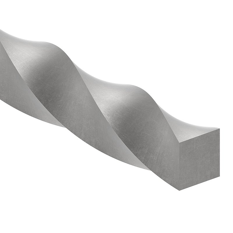Vierkant 20x20mm, durchgehend gedreht, L: 3000mm