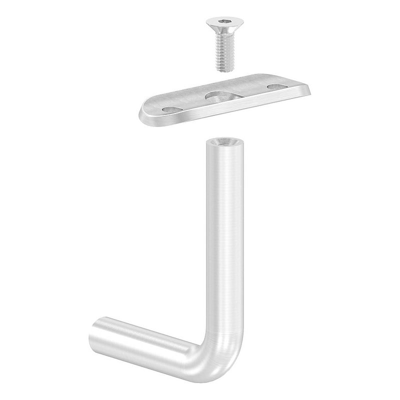 Bügel Ø 12mm mit Handlaufanschlussplatte 42,4mm, V2A