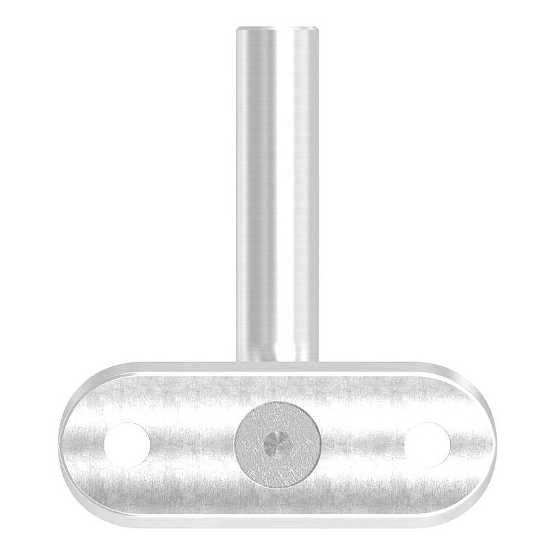 Bracket Ø 12mm with handrail connection plate 42.4mm, AISI316