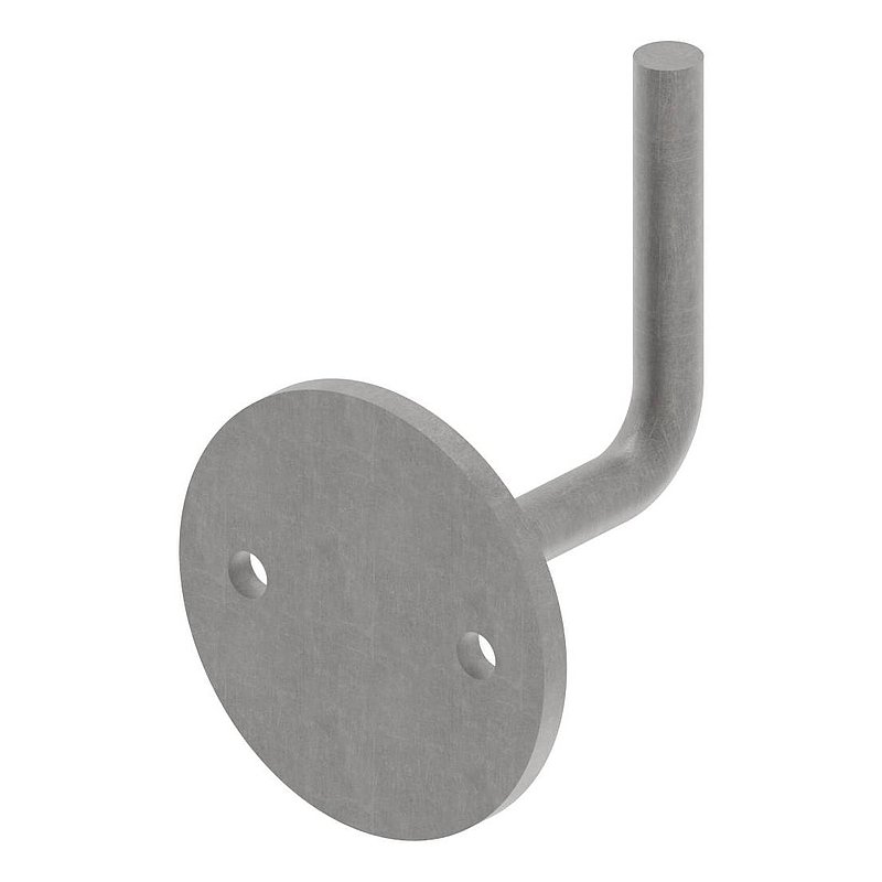 Handlaufträger mit Ronde flach, 80x6mm, Bügel Ø 12mm