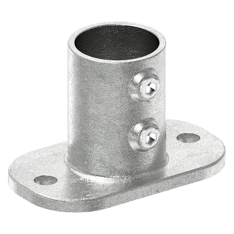 Wandhalter mit 2 Bohrungen, für Rohr Ø 60,3mm