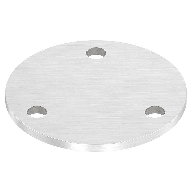 Ankerplatte Ø 120x6mm, mit Längsschliff, V4A