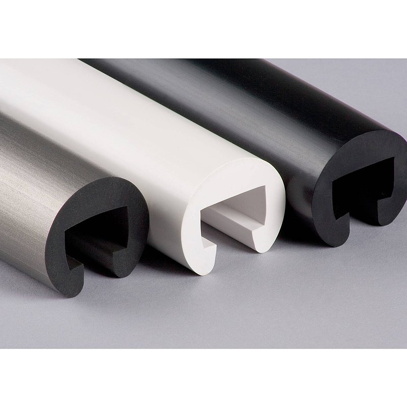 Kunststoffhandlauf Ø 40mm für 25x15mm, signalweiß