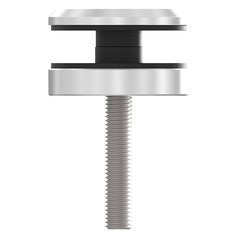 Point de fixation 52mm, plat, avec vis, V2A
