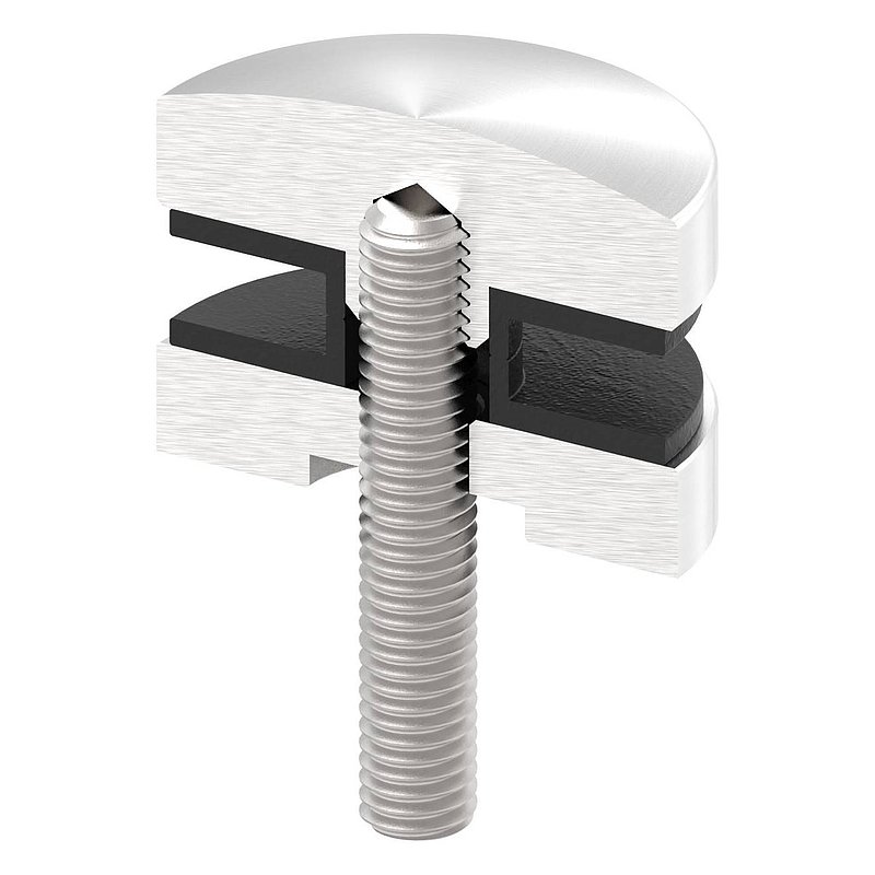 Oberteil für 62mm Glaspunkthalter, V2A