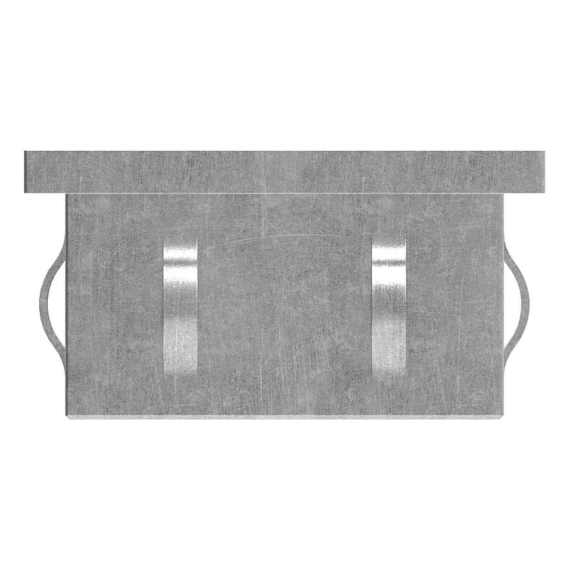 Steel end cap, for, rectangular tube 60x40mm