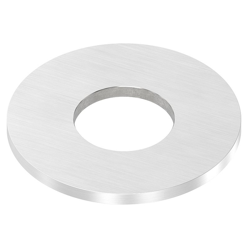 Anchor plate Ø 100x6mm, with longitudinal grinding, AISI304