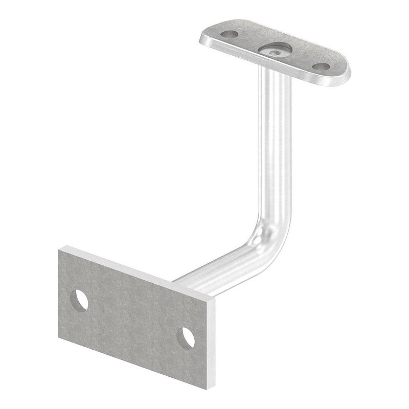 Handrail bracket with handrail connection plate 42.4 mm (round plate and bracket welded),