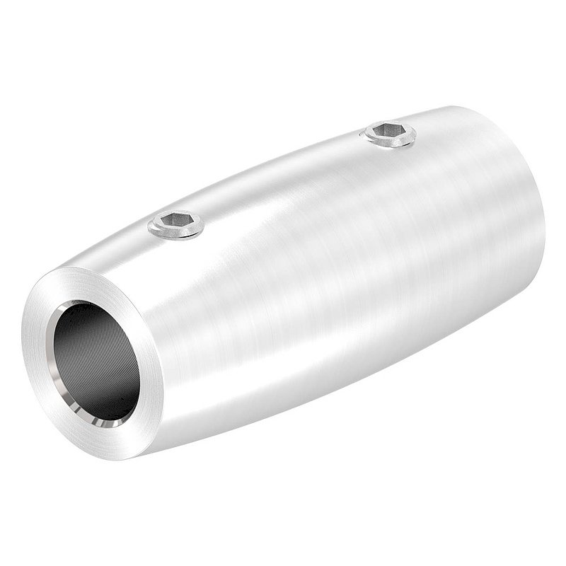Stabverbinder für 10mm Rund, L: 45mm, Ø 20mm, V2A
