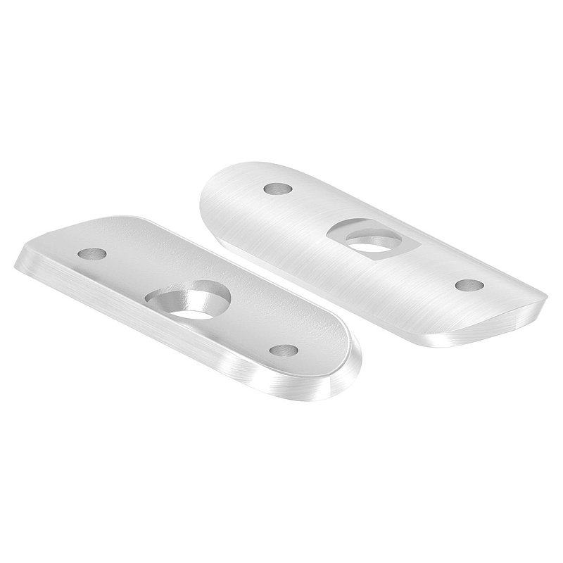 Handlaufanschlussplatte, 33,7mm, zum Vernieten, V2A