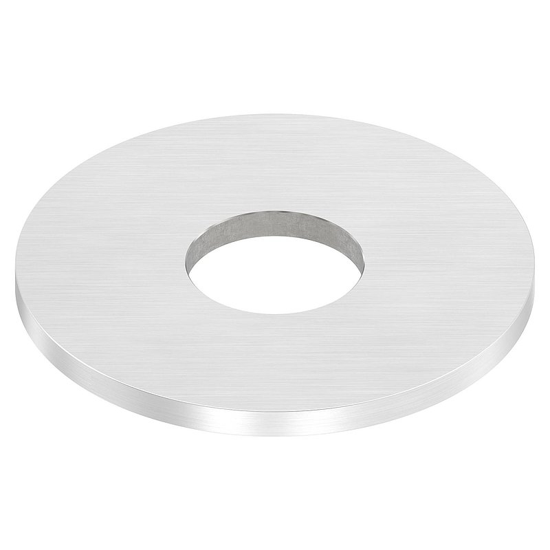 Anchor plate Ø 100x6mm, with longitudinal grinding, AISI304