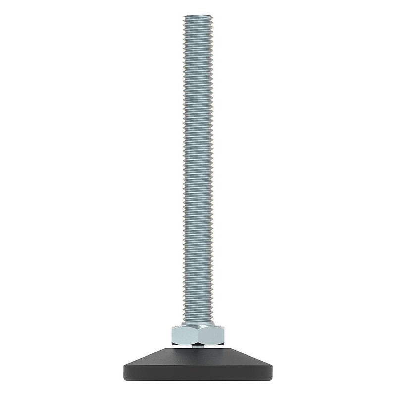 Levelling foot with adjusting screw with hexagon socket