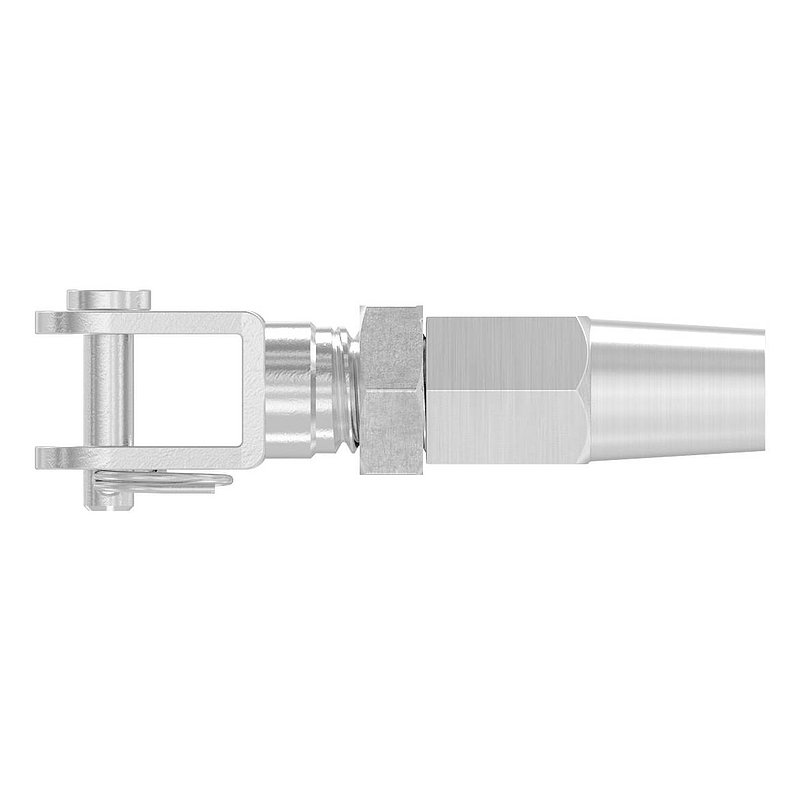 Fork terminal for self-assembly for cable Ø 4mm, AISI316