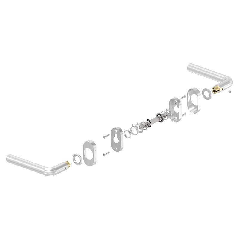 Türdrücker-Paar,, drehbar V2A