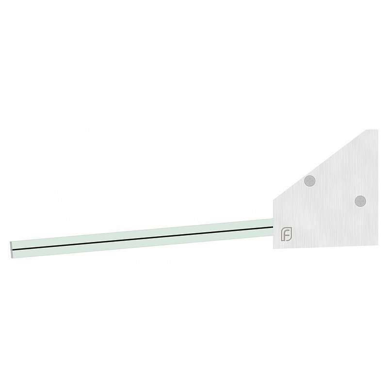 Promobox Vordachprofil eleganza canopy, L=250mm, E4/EV1, inkl. Glas
