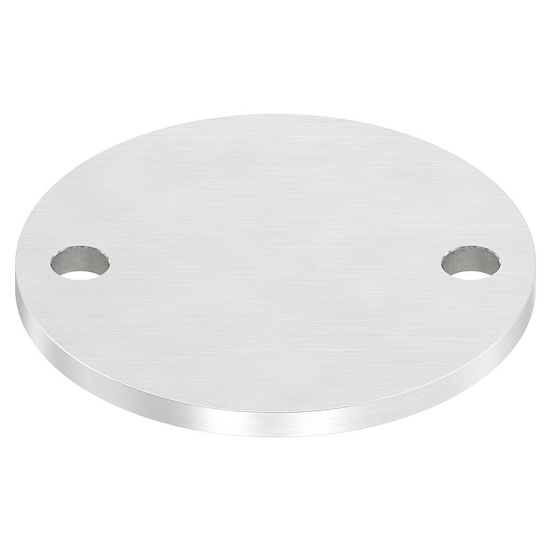 Ankerplatte Ø 100x6mm, mit Längsschliff, V2A