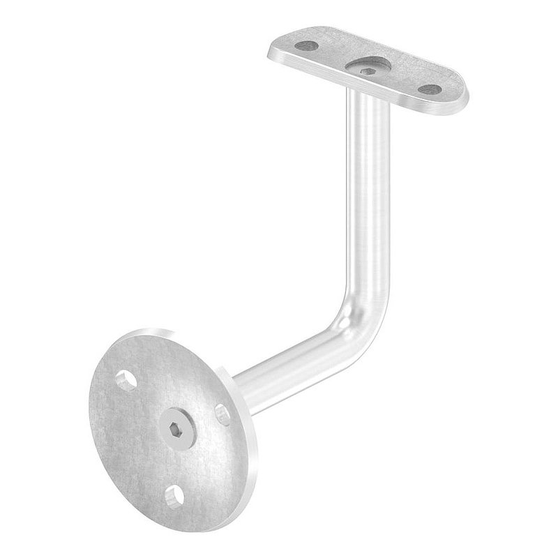 Handlaufhalter mit Handlaufanschlussplatte 42,4mm (Ronde und Bügel verschraubt), V2A