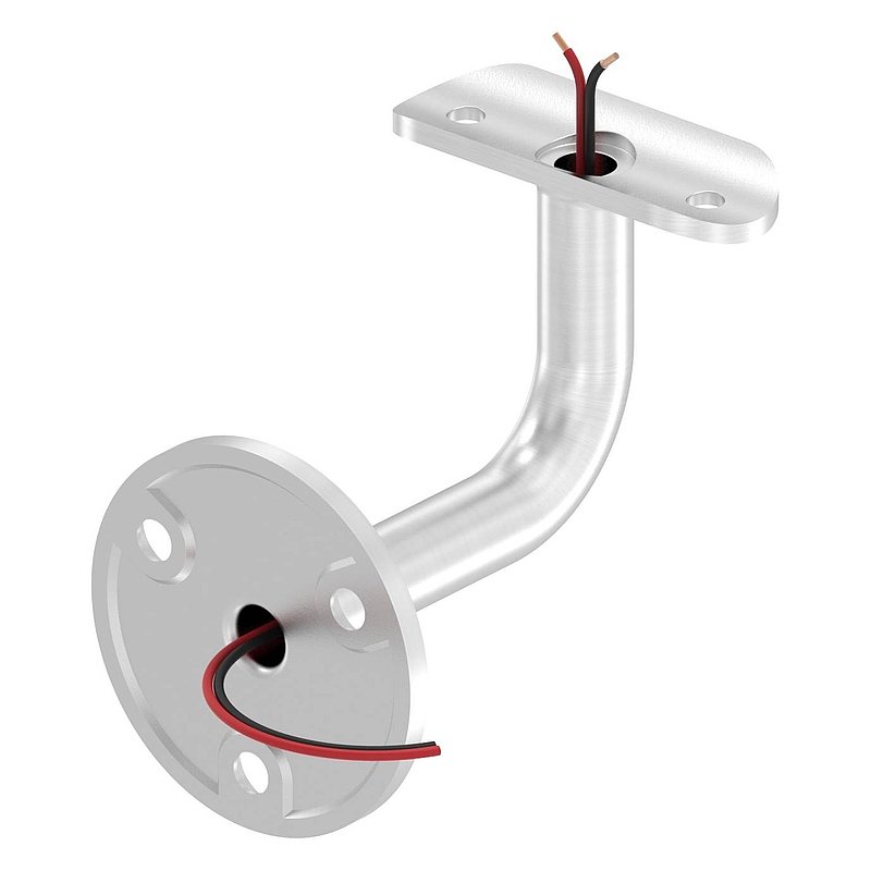 Support de mains courantes avec passage de câbles pour balustrades LED, V4A