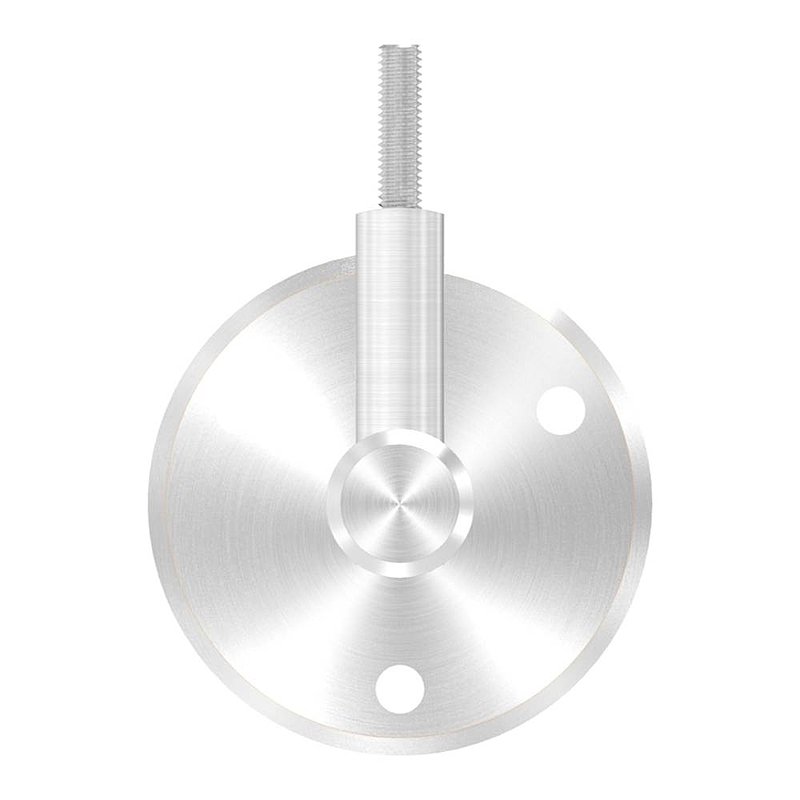 Screw-on handrail bracket, pan-head screw (round bar and bracket screwed together), AISI304