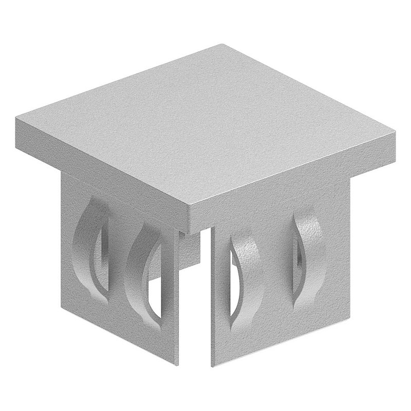 Stahleinschlagkappe, für Quadratrohr 40x40mm, verzinkt