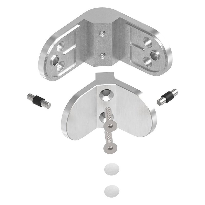 Pince à verre d'angle 90° modèle 23, V4A