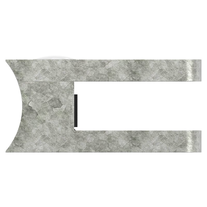 Glasklemme Mod. 36, Anschluss: 42,4mm, in Zink roh