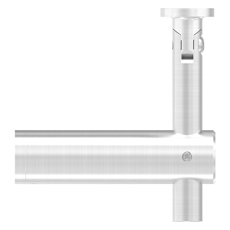Support mural de main-courante avec articulation, plaque de fixation plate, V2A