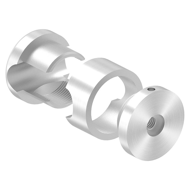 Brenk Grundhalter für Stäbe Ø 16mm, ALU