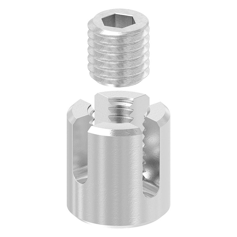 Kreuzklemme für Seil Ø 4mm, V4A