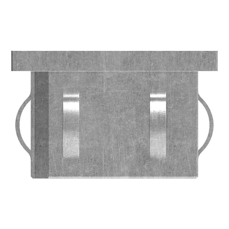 Stahleinschlagkappe, für Quadratrohr 50x50mm