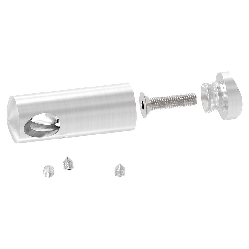 Querstabhalter für 42,4mm Rohr, 12,2mm Bohrung, Innenecke, V4A