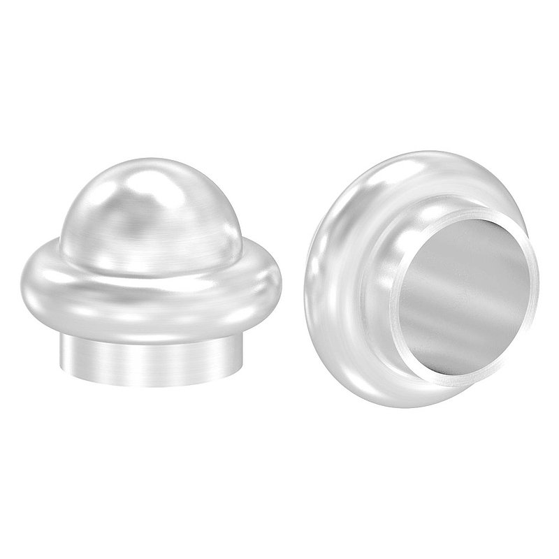 Zierabschlusskugel mit Bündchen, Ø 15mm, V2A