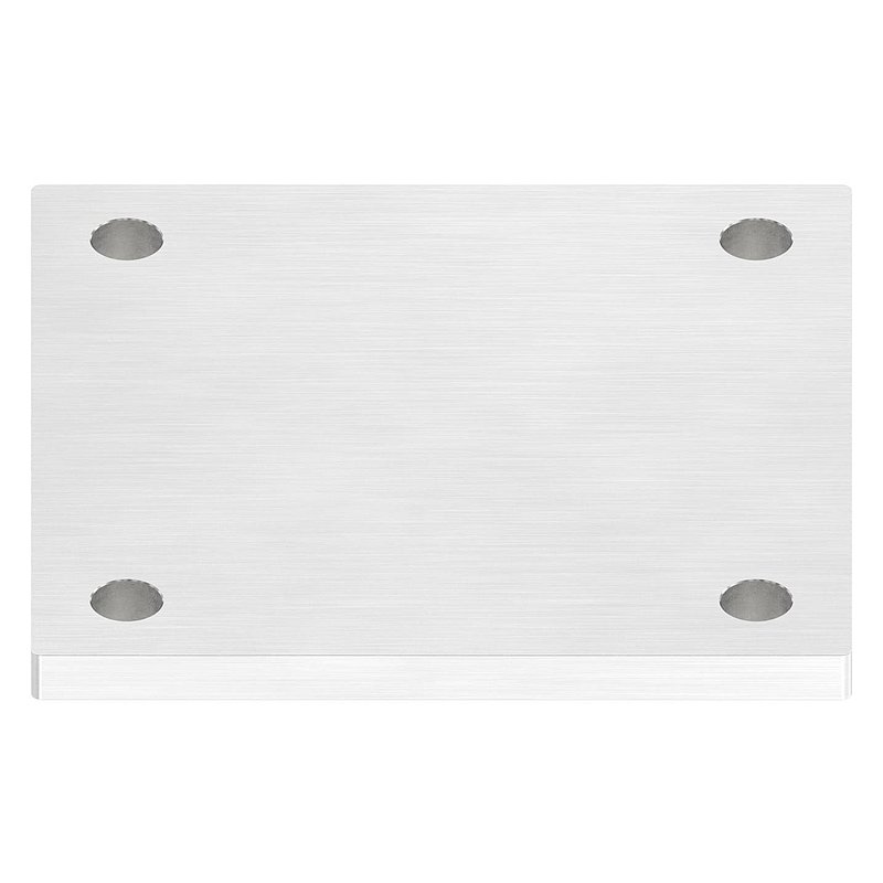 Ankerplatte, 150x150x10mm, mit Längsschliff, V2A