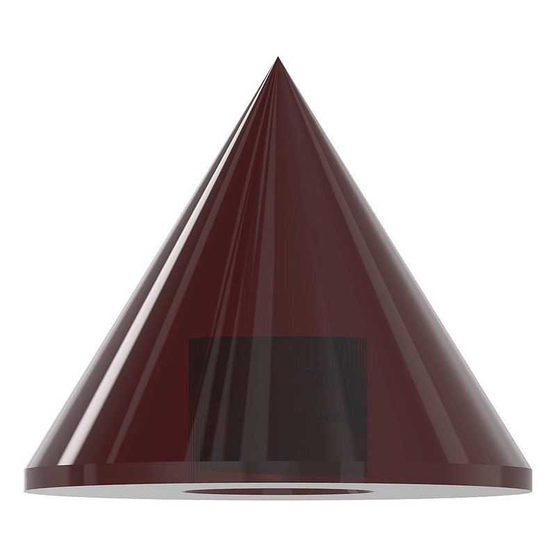 Glaskegel rot Ø 35mm mit Sackloch 12,3mm
