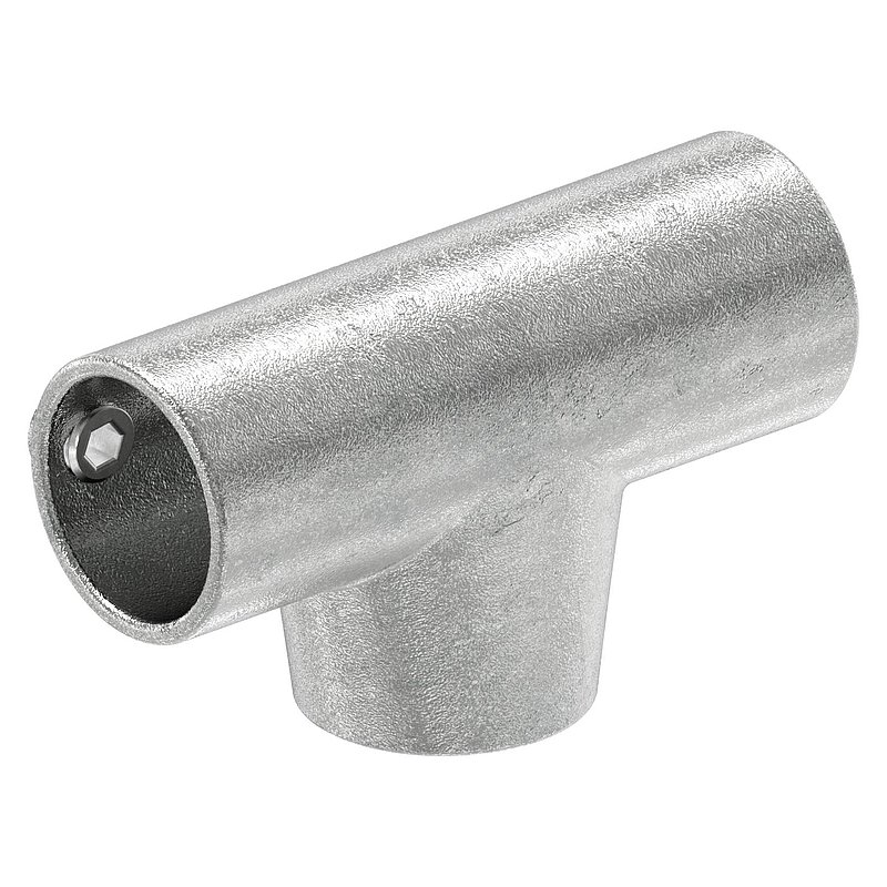 T-Stück lang, schräg, variabel, für Rohr Ø 48,3mm