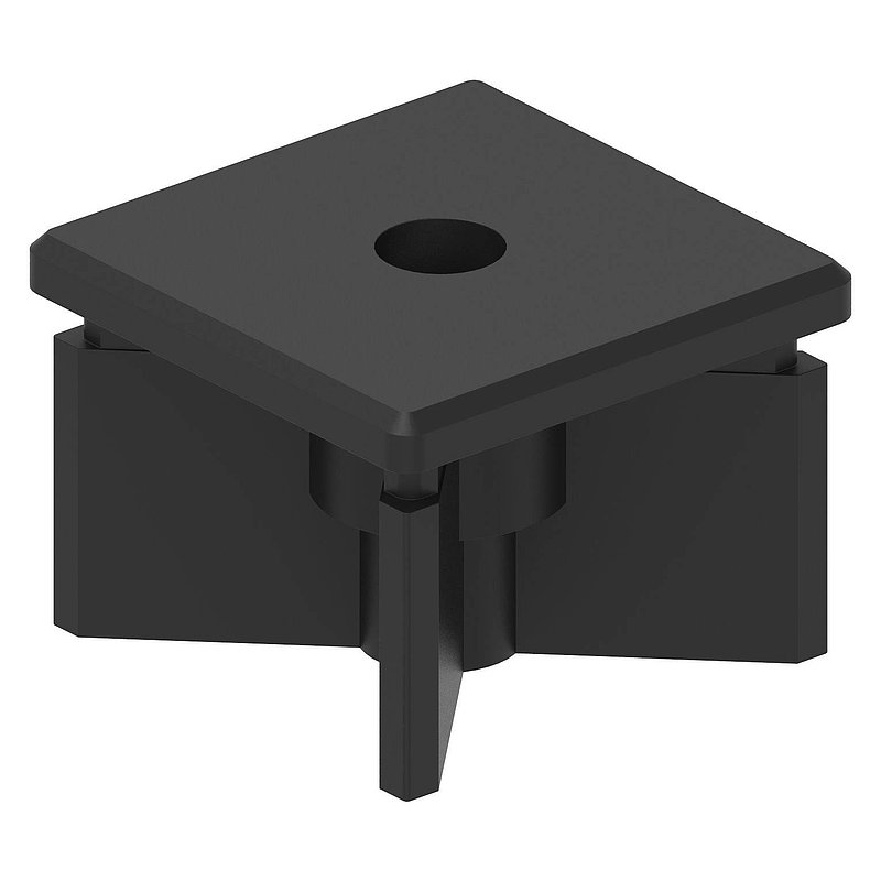 Kunststoffkappe für Quadratrohr 50x50mm mit M10