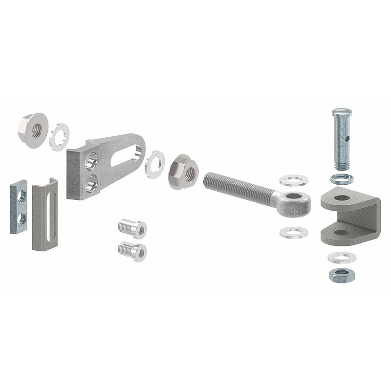 Door hinge M20, 4-way adjustable, 180°