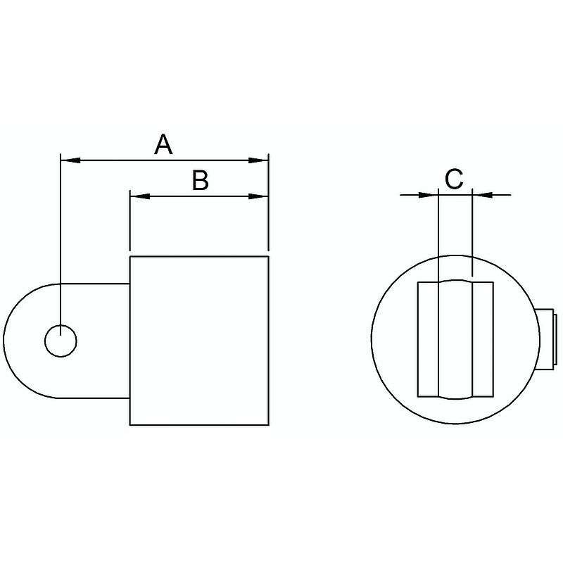 Gelenkhalter, für Rohr Ø 33,7mm