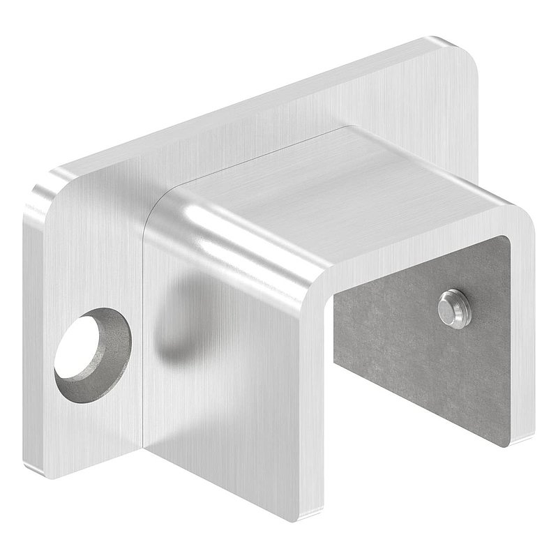 Wall mount for stainless steel U-profile 80530-XXX, AISI316