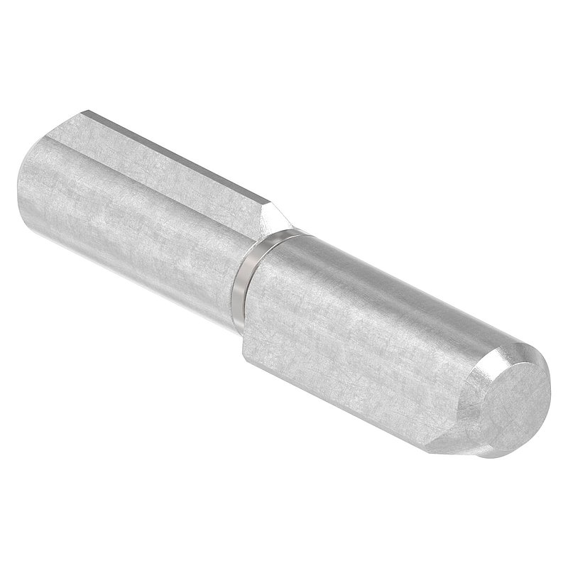 Anschweißband, L: 60mm, mit festem Stift, V2A