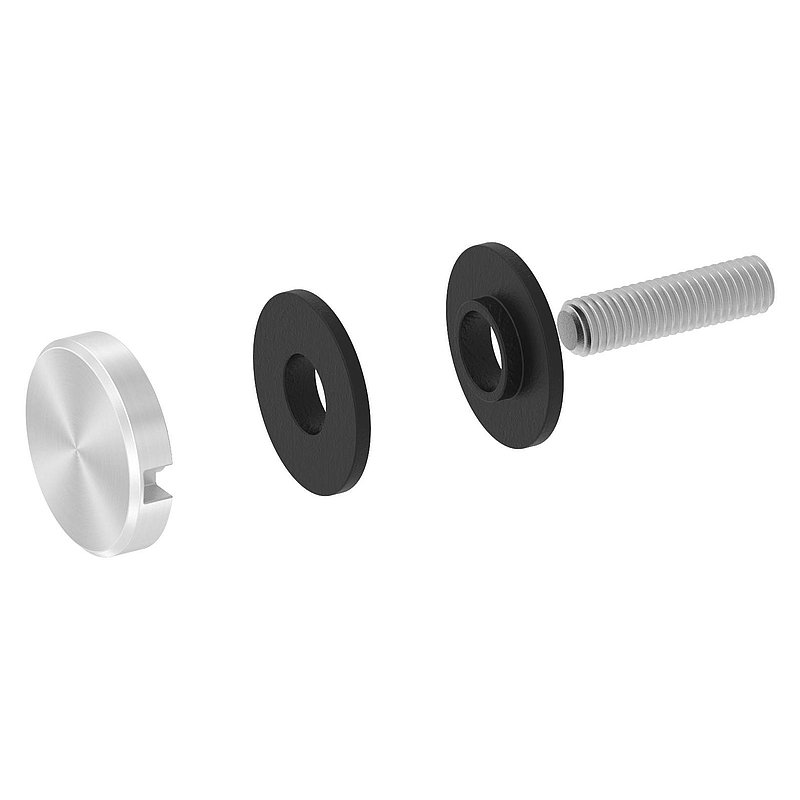 Glaspunkthalter Ø 30mm, passend zu Brenk-Halter, ALU